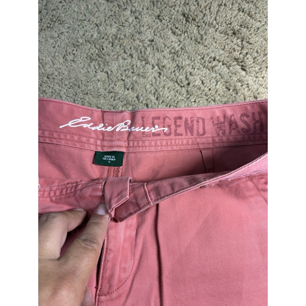 Eddie Bauer Legend Wash Mercer Shorts Women 4 Salmon Slash Pockets Outdoor - Picture 2 of 10
